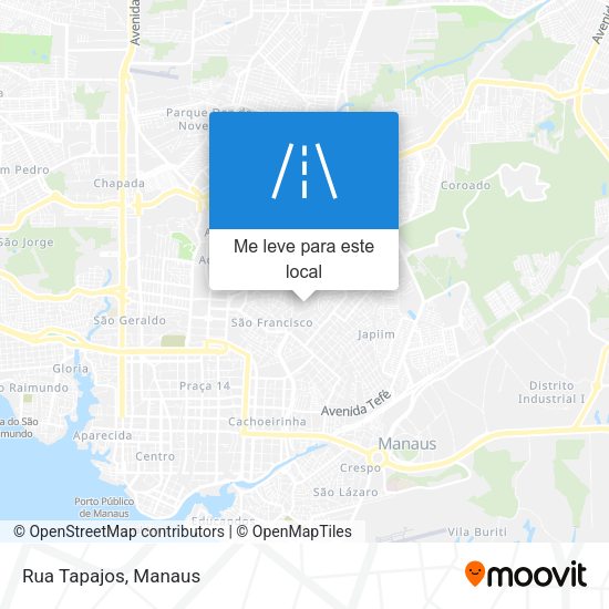 Rua Tapajos mapa