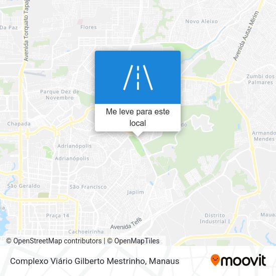 Complexo Viário Gilberto Mestrinho mapa