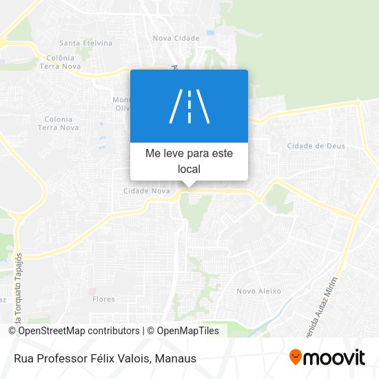 Rua Professor Félix Valois mapa