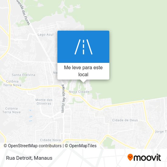Rua Detroit mapa
