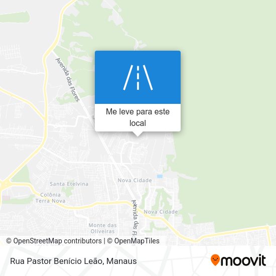 Rua Pastor Benício Leão mapa