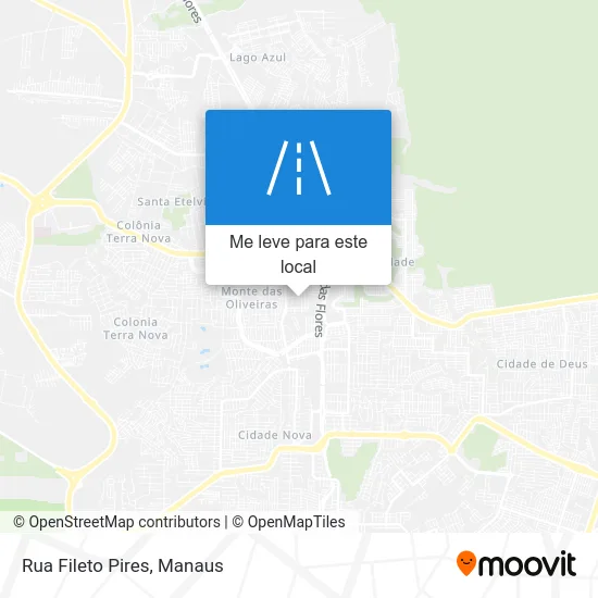 Rua Fileto Pires mapa