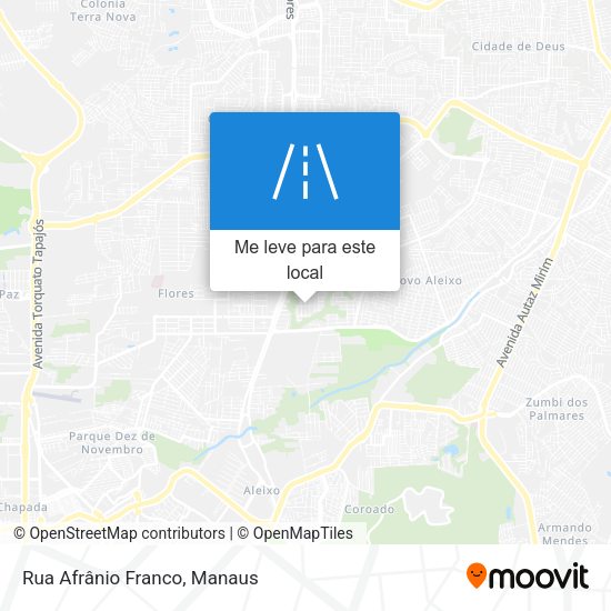 Rua Afrânio Franco mapa