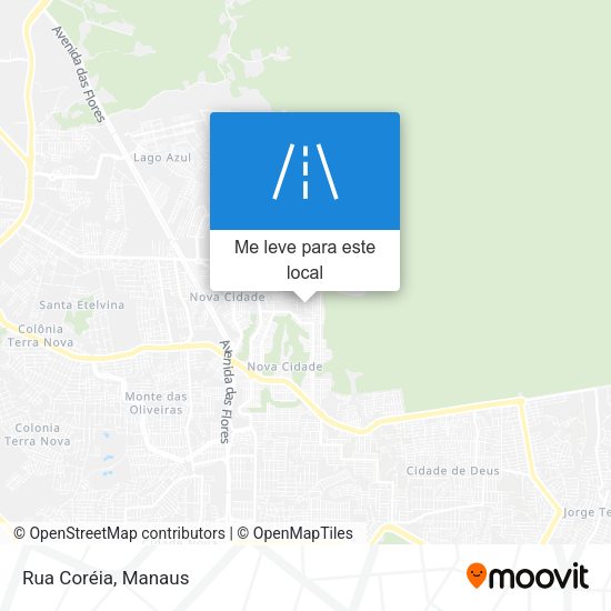 Rua Coréia mapa