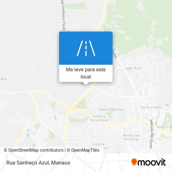 Rua Sanhaçú Azul mapa