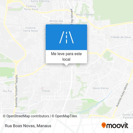 Rua Boas Novas mapa