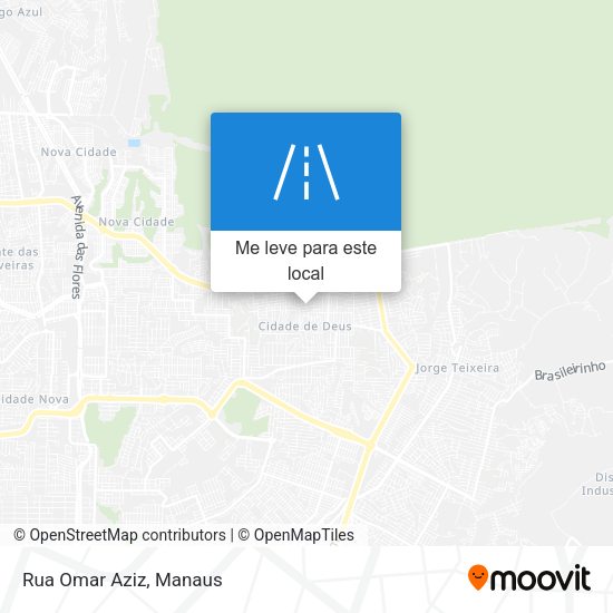 Rua Omar Aziz mapa