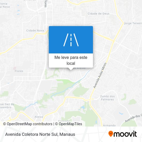 Avenida Coletora Norte Sul mapa