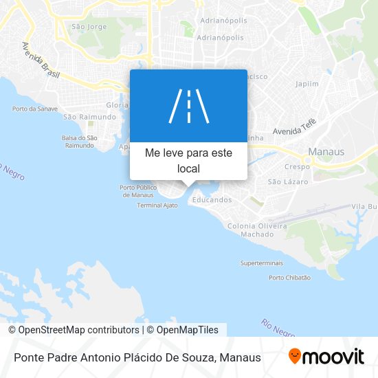 Ponte Padre Antonio Plácido De Souza mapa