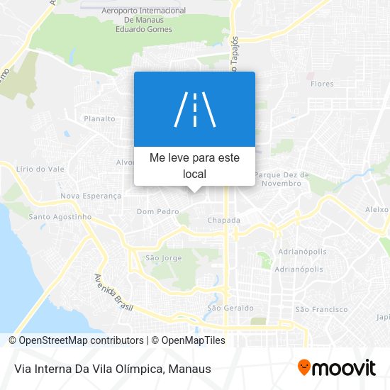 Via Interna Da Vila Olímpica mapa