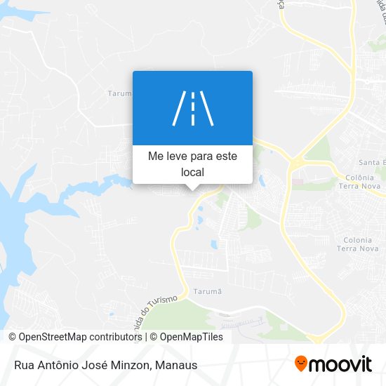 Rua Antônio José Minzon mapa