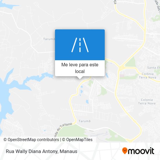 Rua Wally Diana Antony mapa