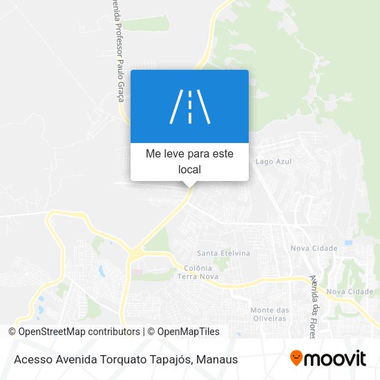 Acesso Avenida Torquato Tapajós mapa