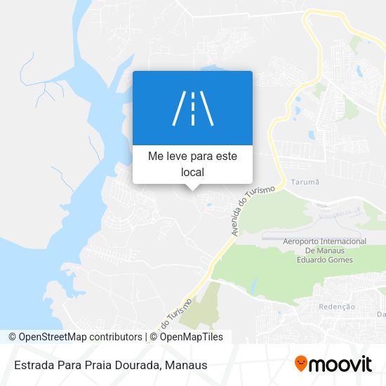 Estrada Para Praia Dourada mapa