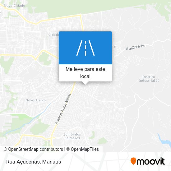 Rua Açucenas mapa