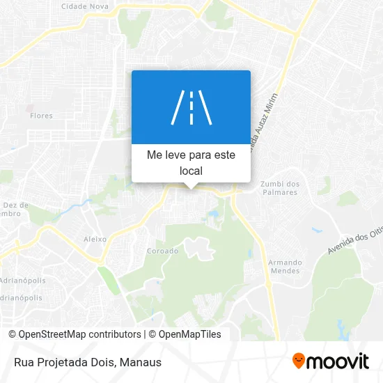 Rua Projetada Dois mapa