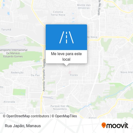Rua Japão mapa