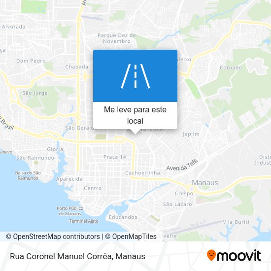 Rua Coronel Manuel Corrêa mapa