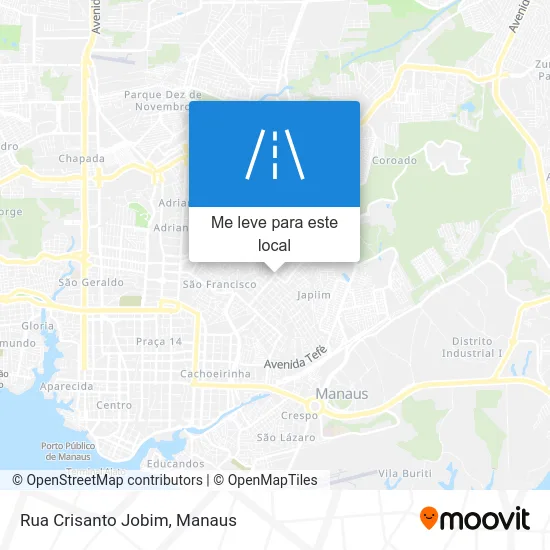 Rua Crisanto Jobim mapa