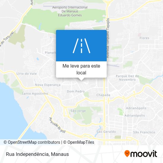 Rua Independência mapa