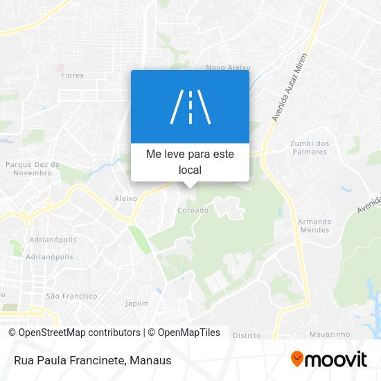 Rua Paula Francinete mapa