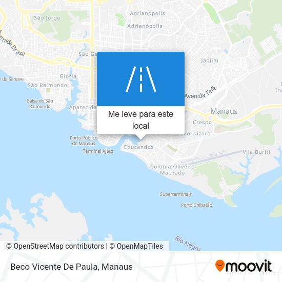 Beco Vicente De Paula mapa