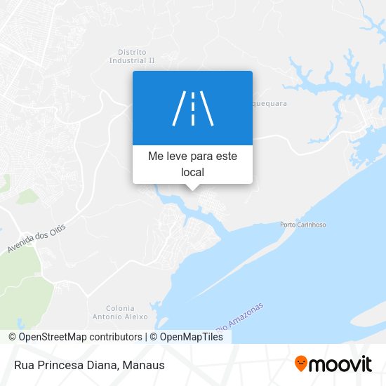 Rua Princesa Diana mapa