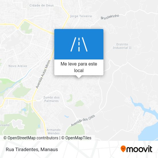 Rua Tiradentes mapa