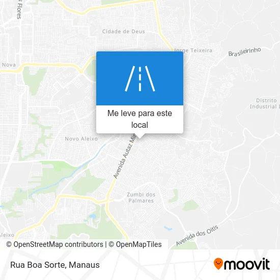 Rua Boa Sorte mapa
