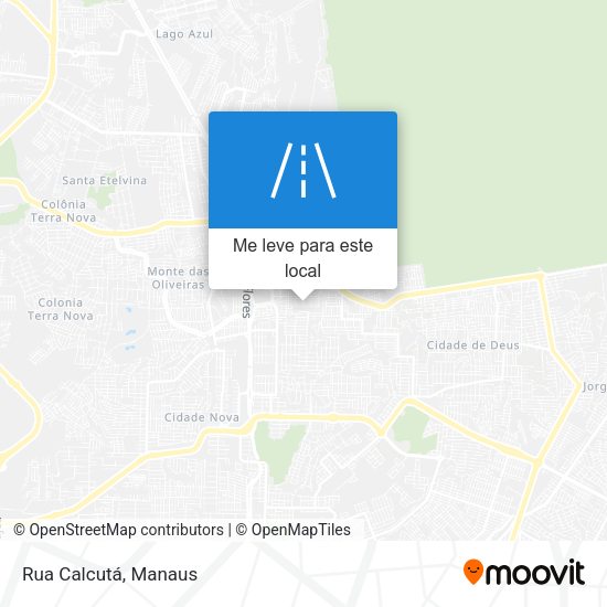 Rua Calcutá mapa