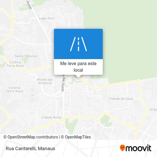Rua Cantarelli mapa