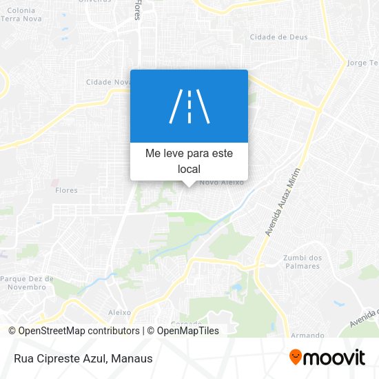 Rua Cipreste Azul mapa