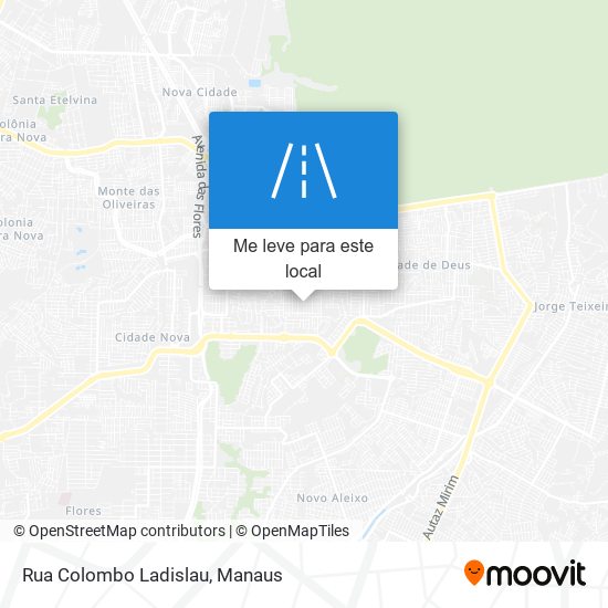 Rua Colombo Ladislau mapa