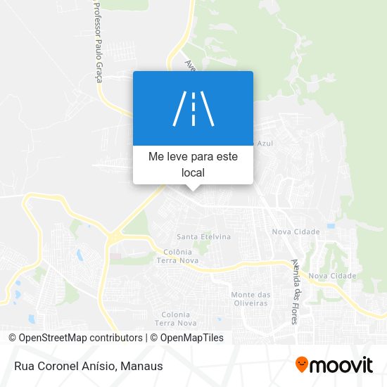 Rua Coronel Anísio mapa