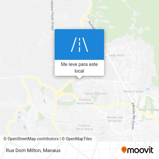 Rua Dom Milton mapa