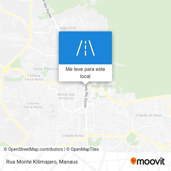 Rua Monte Kilimajaro mapa