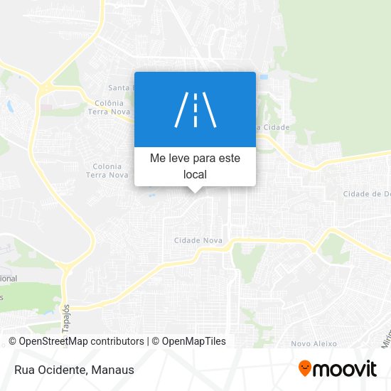 Rua Ocidente mapa