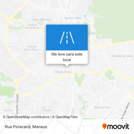 Rua Poracanã mapa