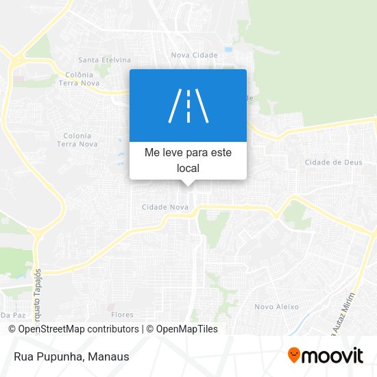 Rua Pupunha mapa