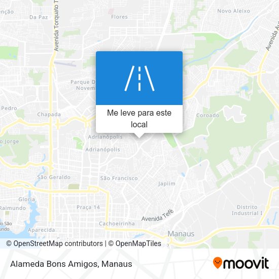 Alameda Bons Amigos mapa