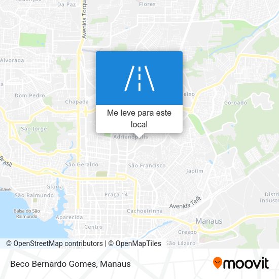 Beco Bernardo Gomes mapa