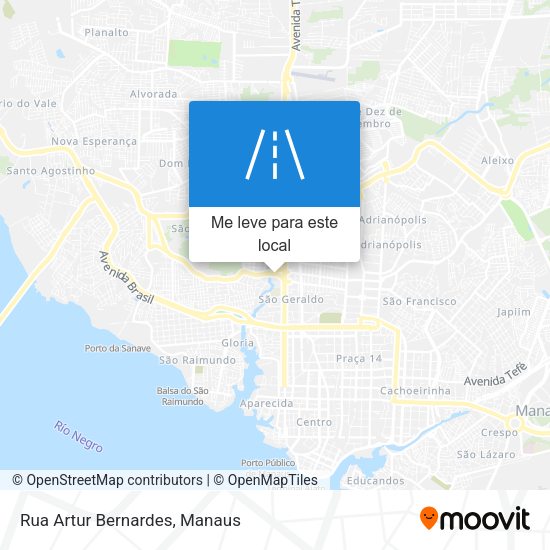 Rua Artur Bernardes mapa