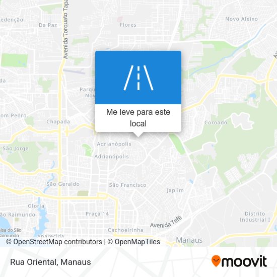 Rua Oriental mapa
