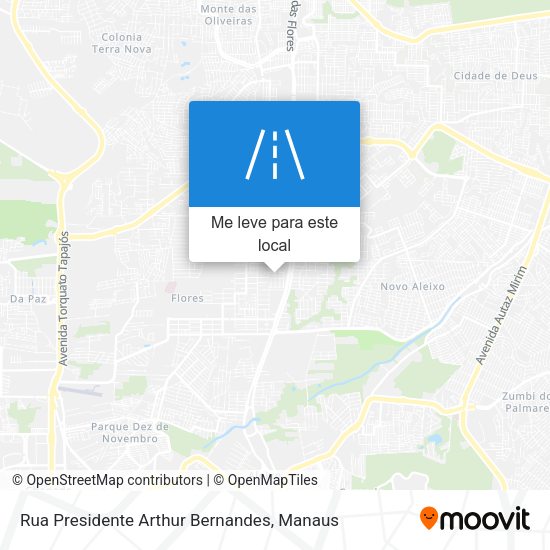 Rua Presidente Arthur Bernandes mapa