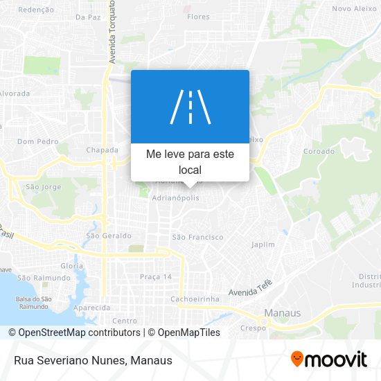 Rua Severiano Nunes mapa