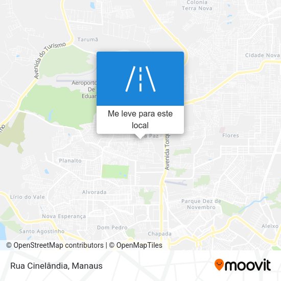 Rua Cinelândia mapa
