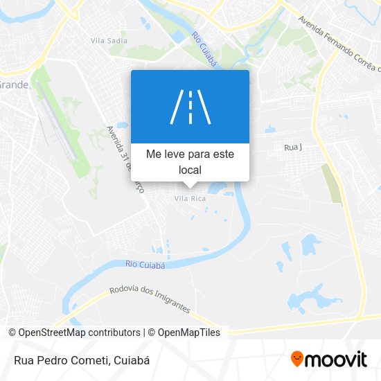 Rua Pedro Cometi mapa