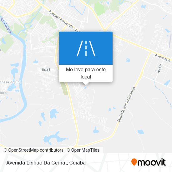 Avenida Linhão Da Cemat mapa