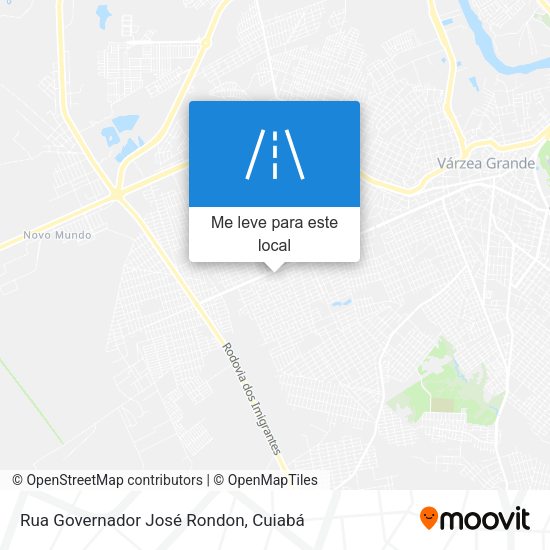 Rua Governador José Rondon mapa