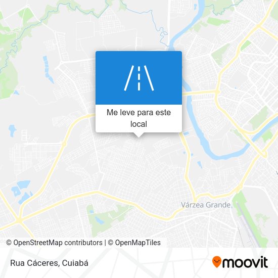 Rua Cáceres mapa